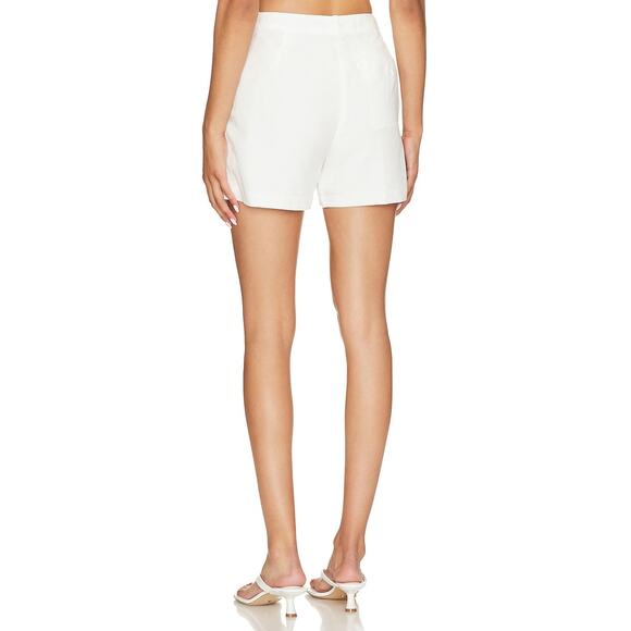 Amanda Uprichard Wallace 100% Linen Short Pleated Front Beachy Vacation Sz S - Picture 2 of 11